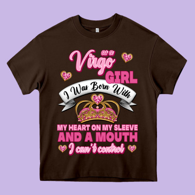 As A Virgo Girl Zodiac Girls Heavy Core Tee Designed By Jasminsmagicworld