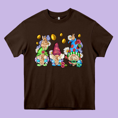 Easter Gnome With Eggs Heavy Core Tee Designed By Adodesignshop