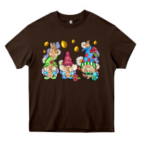 Chocolate Brown easter gnome with eggs Heavy Core Tee - AdoDesignShop