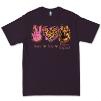 Plum Peace Love German Shepherd Premium Tee - Jasminsmagicworld