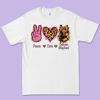 Peace Love German Shepherd Premium Tee Designed By Jasminsmagicworld