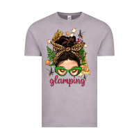 Vintage Zinc Glamping Messy Bun With Glamping Camp Tent Bbs Vintage Tee - BundleAndBundleShop