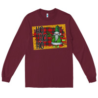 Burgundy Christmas Ho Ho Ho Long Sleeve Tee - Bettercallsaul
