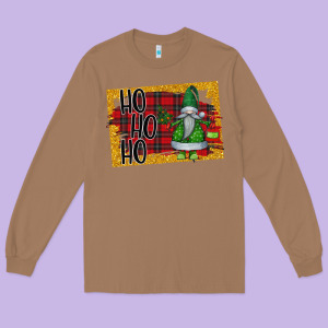 Christmas Ho Ho Ho Long Sleeve Tee Designed By Bettercallsaul