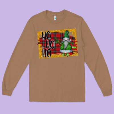 Christmas Ho Ho Ho Long Sleeve Tee Designed By Bettercallsaul