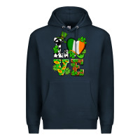 Navy Love St. Patrick's Premium Hoodie - OliviaCreatesArt