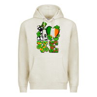 Oatmeal Heather Love St. Patrick's Premium Hoodie - OliviaCreatesArt