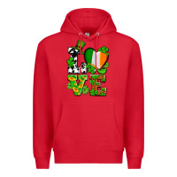Red Love St. Patrick's Premium Hoodie - OliviaCreatesArt