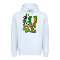 White Love St. Patrick's Premium Hoodie - OliviaCreatesArt