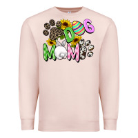 Pale Pink Dog mom Easter Mother's Day Premium Sweatshirt - FaDigitalArtStudio