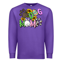 Purple Dog mom Easter Mother's Day Premium Sweatshirt - FaDigitalArtStudio