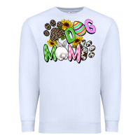 White Dog mom Easter Mother's Day Premium Sweatshirt - FaDigitalArtStudio
