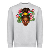 Afro Woman Summer Heavyweight Sweatshirt | Teevron