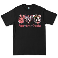 Black Peace Love French Bulldog Premium Tee - Jasminsmagicworld