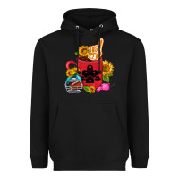 Black Western Football Coffee cup Heavyweight Hoodie - FaDigitalArtStudio