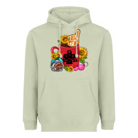 Matcha Western Football Coffee cup Heavyweight Hoodie - FaDigitalArtStudio