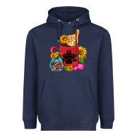 Navy Western Football Coffee cup Heavyweight Hoodie - FaDigitalArtStudio