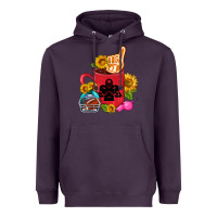 Plum Western Football Coffee cup Heavyweight Hoodie - FaDigitalArtStudio