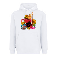 White Western Football Coffee cup Heavyweight Hoodie - FaDigitalArtStudio