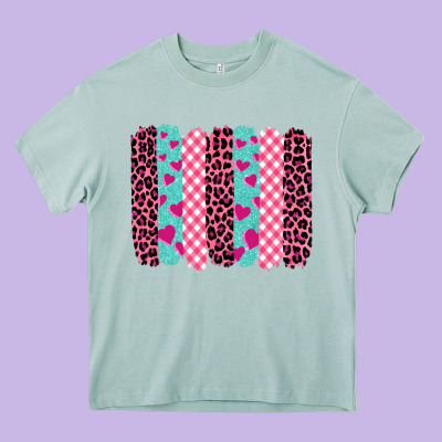 Valentine's Day Brushstrokes Heavy Core Tee Designed By Barkaloodesign