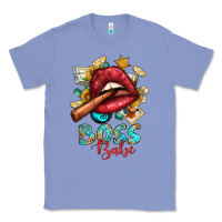 Colony Blue Western Boss Babe Cigar Lip Classic Tee - BundleAndBundleShop