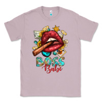 Lilac Western Boss Babe Cigar Lip Classic Tee - BundleAndBundleShop