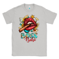Moon Dust Western Boss Babe Cigar Lip Classic Tee - BundleAndBundleShop