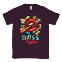 Plum Western Boss Babe Cigar Lip Classic Tee - BundleAndBundleShop