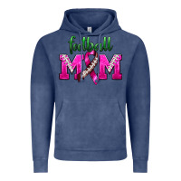 Vintage Denim Football Mom Breast Cancer Vintage Hoodie - BundleAndBundleShop