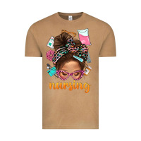 Vintage Camel Messy Bun Nursing With Leopard Glasses Bbs Vintage Tee - BundleAndBundleShop