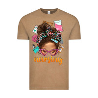 Vintage Coffee Messy Bun Nursing With Leopard Glasses Bbs Vintage Tee - BundleAndBundleShop