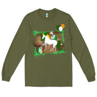 Army Green Unicorn Dabbing with Shamrock for St. Patricks Day Long Sleeve Tee - Bettercallsaul