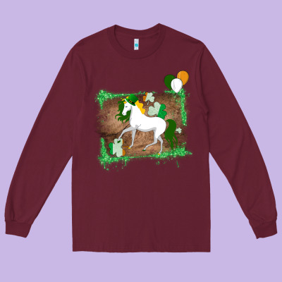 Unicorn Dabbing With Shamrock For St. Patricks Day Long Sleeve Tee Designed By Bettercallsaul