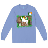 Colony Blue Unicorn Dabbing with Shamrock for St. Patricks Day Long Sleeve Tee - Bettercallsaul