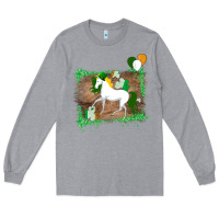 Heather Grey Unicorn Dabbing with Shamrock for St. Patricks Day Long Sleeve Tee - Bettercallsaul
