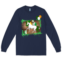 Navy Unicorn Dabbing with Shamrock for St. Patricks Day Long Sleeve Tee - Bettercallsaul
