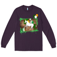 Plum Unicorn Dabbing with Shamrock for St. Patricks Day Long Sleeve Tee - Bettercallsaul