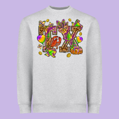 Texas Mardi Gras Heavyweight Sweatshirt Designed By Nancycooperartshop
