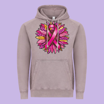 Breast Cancer Sunflower Vintage Hoodie Designed By Ranaportraitstore