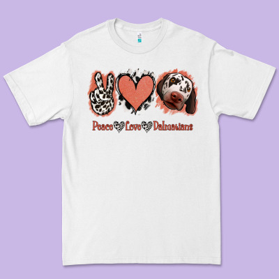 Peace Love Dalmatians Premium Tee Designed By Jasminsmagicworld