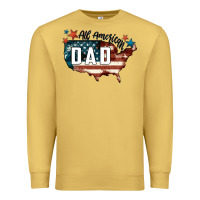 Antique Gold All american dad Premium Sweatshirt - FaDigitalArtStudio