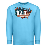 Ocean Blue All american dad Premium Sweatshirt - FaDigitalArtStudio