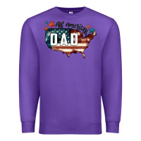 Purple All american dad Premium Sweatshirt - FaDigitalArtStudio
