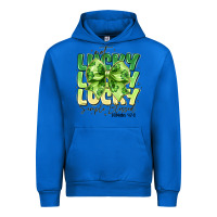 Cobalt Not Lucky Simply Blessed Urban Hoodie - CowhideDigitalArt