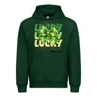 Forest Green Not Lucky Simply Blessed Urban Hoodie - CowhideDigitalArt