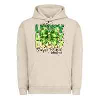 Pigment French Oak Not Lucky Simply Blessed Urban Hoodie - CowhideDigitalArt