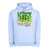 Pigment Grape Ice Not Lucky Simply Blessed Urban Hoodie - CowhideDigitalArt