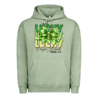 Pigment Oil Green Not Lucky Simply Blessed Urban Hoodie - CowhideDigitalArt