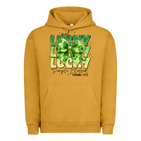 Pigment Peanut Butter Not Lucky Simply Blessed Urban Hoodie - CowhideDigitalArt
