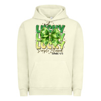 Pigment Pistachio Not Lucky Simply Blessed Urban Hoodie - CowhideDigitalArt